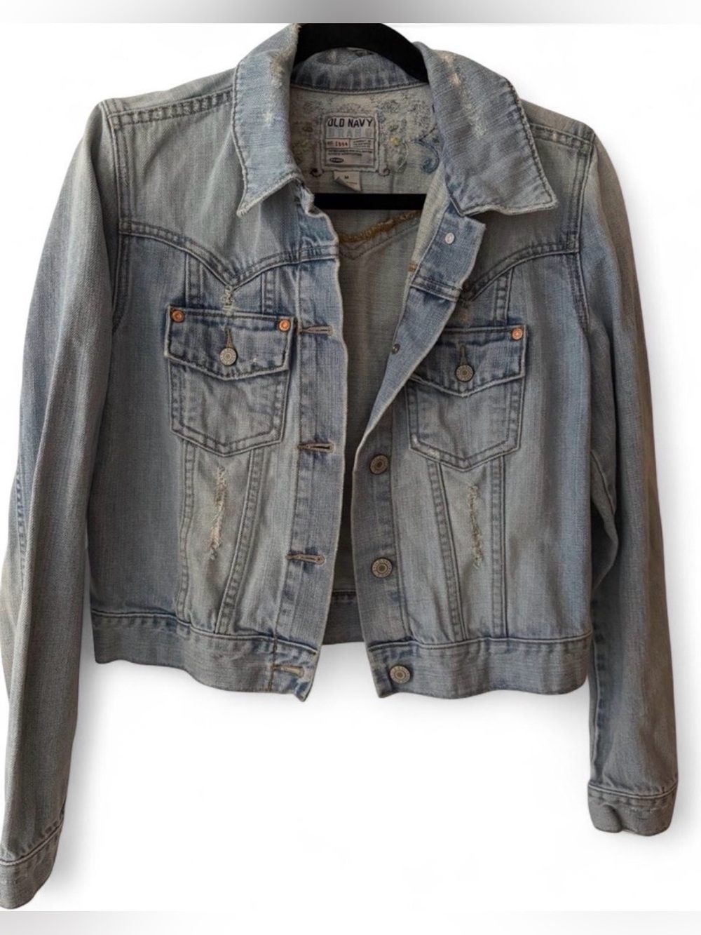 Embroidered Vintage Light Blue Women's Denim Jacket